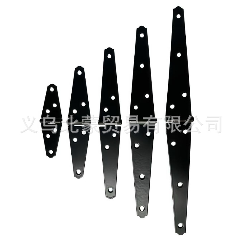 Lightweight straight hinges, straight hinges, Type A hinges, Type A hinges, triangular hinges, doors and Windows, black shed hinges