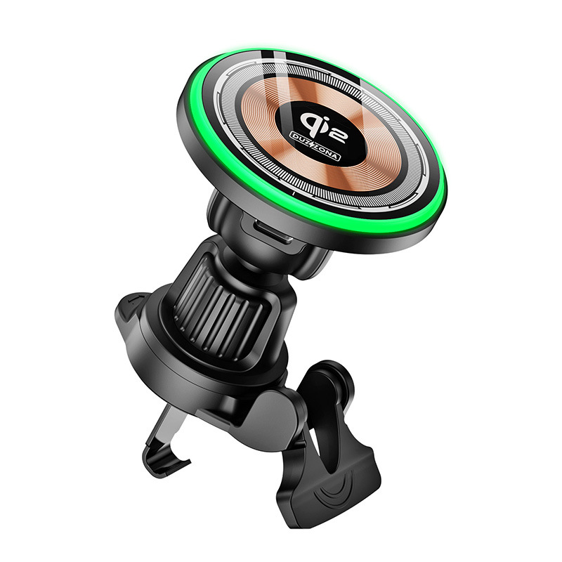 Qi2 magnetic car wireless charger cross-border wholesale suitable for Apple 15W stand wireless car charger transparent fast charging Item Picture