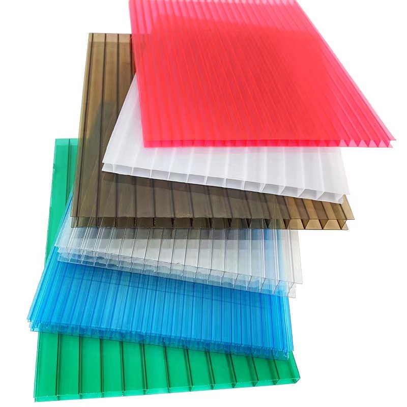 Wholesale of double-layer transparent pc polycarbonate sheet for greenhouse rain shelters, light-transmitting panels, partitions, and hollow honeycomb polycarbonate sheets Item Picture