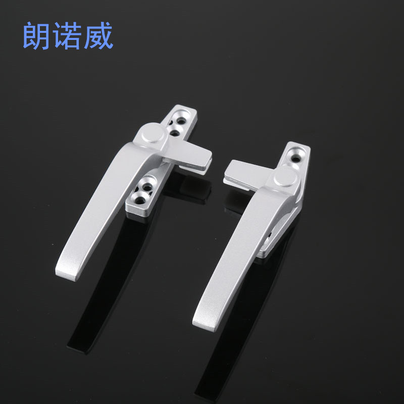 50-type aluminum alloy window handle, casement window handle, inner and outer sliding window handle, 7-shaped handle Specification drawing