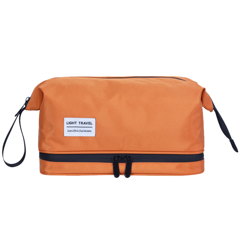 Dry-wet separation men's toiletry bag, portable makeup product storage bag for business trips and travels, high appearance level makeup bag Item Picture