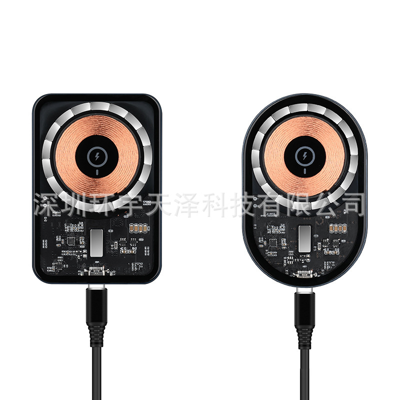 The new magsafe dual transparent car wireless charger 15W magnetic wireless charging stand fast charging adapter Item Picture