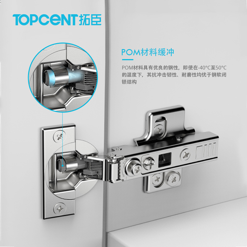 Tuochen Four-dimensional adjustable cold-rolled steel buffer hydraulic hinge wardrobe cabinet door panel silent damping spring hinge details Picture