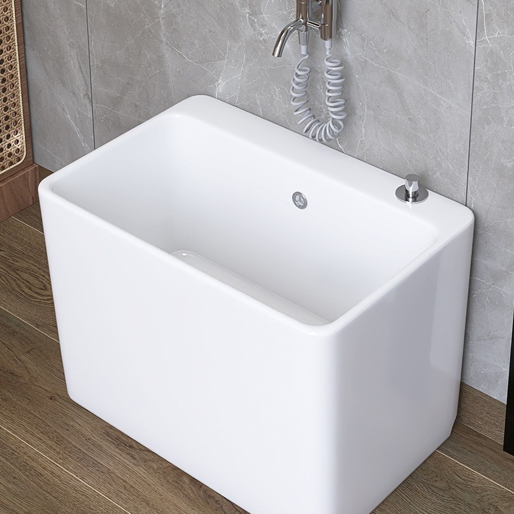 Balcony mop sink, ceramic mop sink, floor basin, large bathroom sink, floor-standing small household mop sink Specification drawing