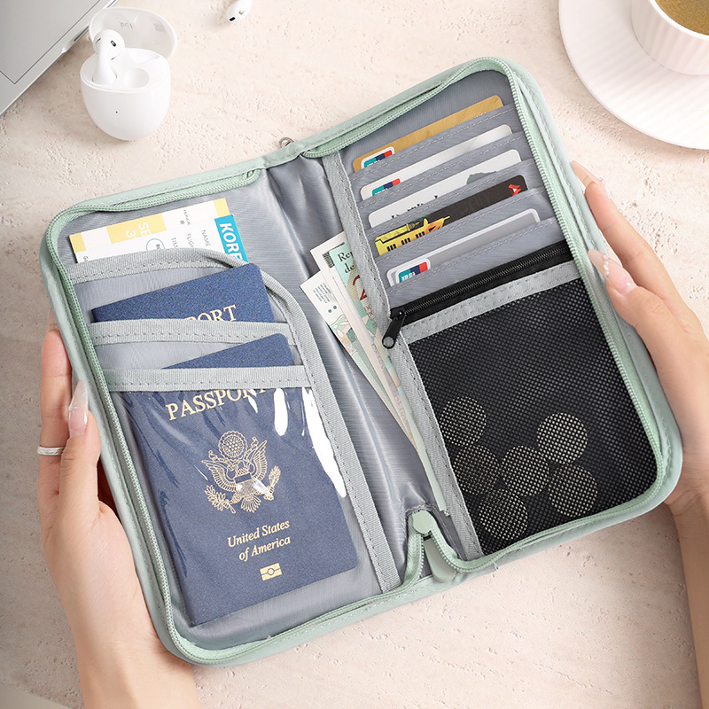 Runhui Light Fashion Passport Bag, Cross-border Document Bag, Anti-theft Card Swiping Bag, portable coin Purse, business trip and boarding passport holder details Picture