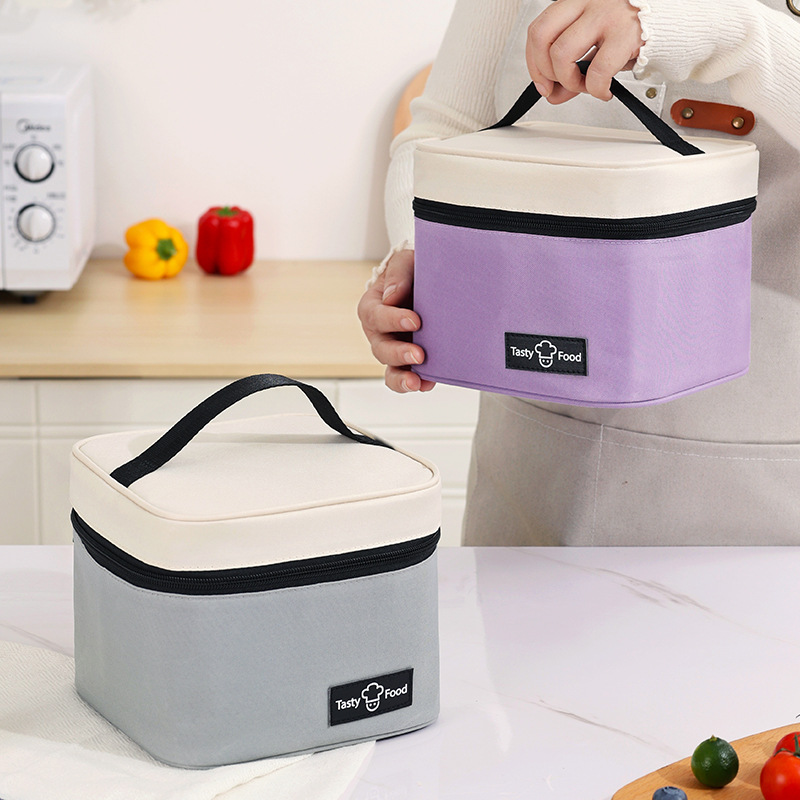 Runhui Bags Dopamine Small Square Meal Bags, Fashionable bento Bags, Outdoor picnic Bags, Office Workers' insulated bags with meals full figure