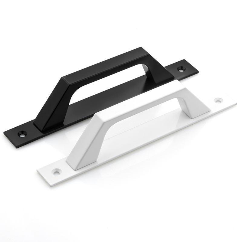 Household D-shaped aluminum alloy handle thickened practical plastic steel sliding door exposed aluminum alloy handle factory wholesale Item Picture