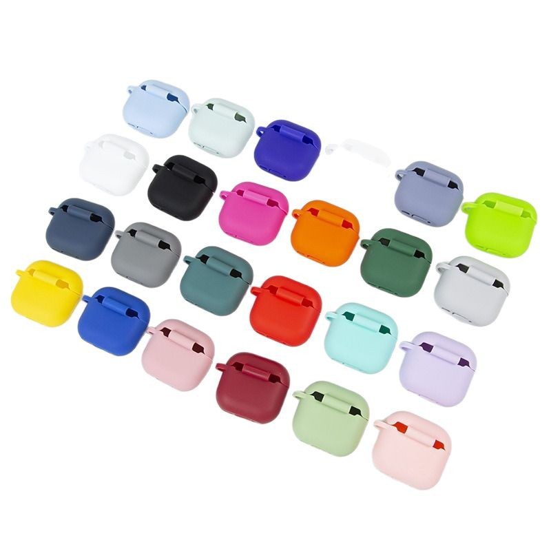 This thick version of the AirPods4 silicone Apple earphone case can be equipped with a logo and comes in multiple colors Item Picture