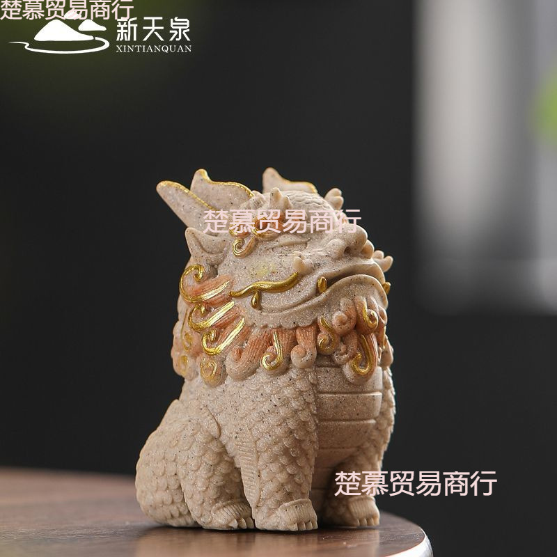 The sand rock wealth-attracting PI Xiu desktop decoration, the office workstation decoration of the God of Wealth, and the cute national trend Qilin Specification drawing
