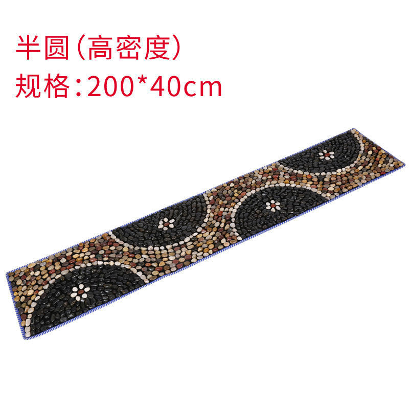 Natural rain flower stone pebble foot massage pad, foot therapy, foot sole and foot care massager, stone path details Picture