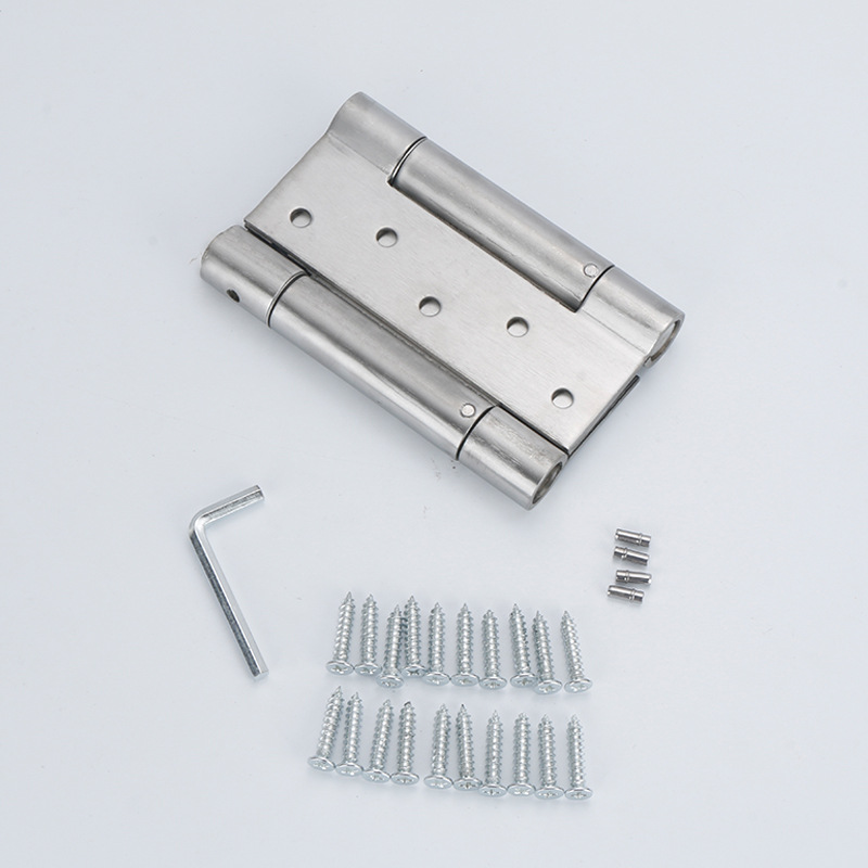 New type of stainless steel invisible door hinges with door closers, automatic closing hinges, hidden door self-closing hinges, and spring hinges Specification drawing