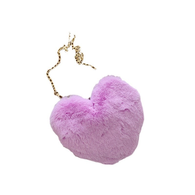"Bag Girl 2024 New Style Fur Bag Girl Korean-style fashionable winter women's bag, plush small bag, coin purse, red envelope opening. Item Picture