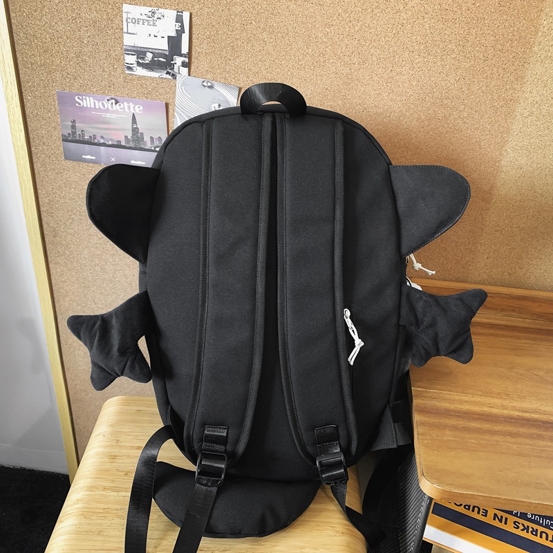 The Shark backpack is a versatile Japanese backpack for women, a college student backpack for travel, and a quirky and trendy backpack for men and couples Specification drawing