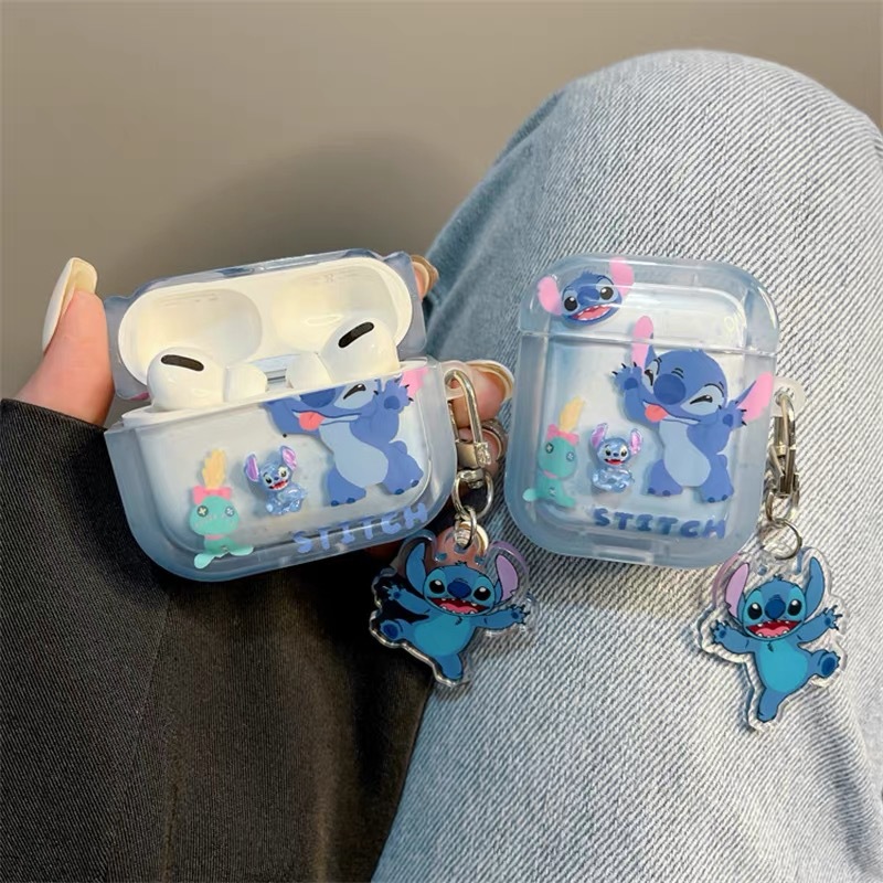 Cartoon Stitch is suitable for Apple AirPods 4th generation Bluetooth earphone case Pro2/3 generation earphone case Specification drawing