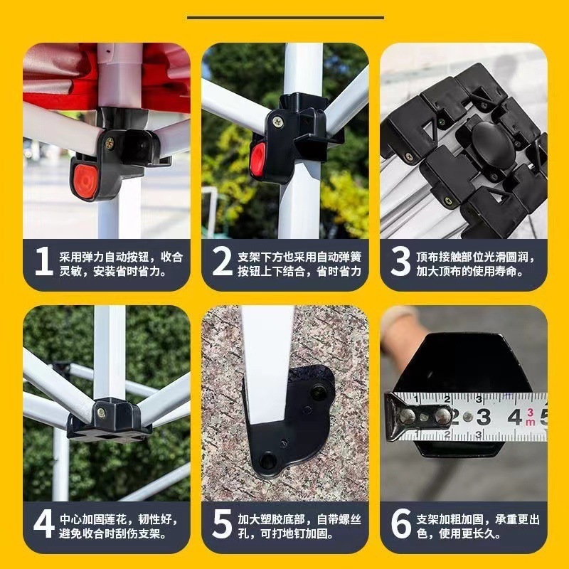 Special sunshade umbrella, outdoor stall tent umbrella, square and hexagonal extra thick sunshade canopy, advertising folding rain canopy, rain shelter Application Scenario