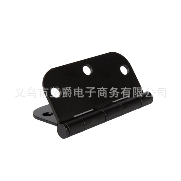 American round corner hinges matte black flat opening iron 3-inch, 3.5-inch, 4-inch large civilian door and window iron hinges modern Specification drawing