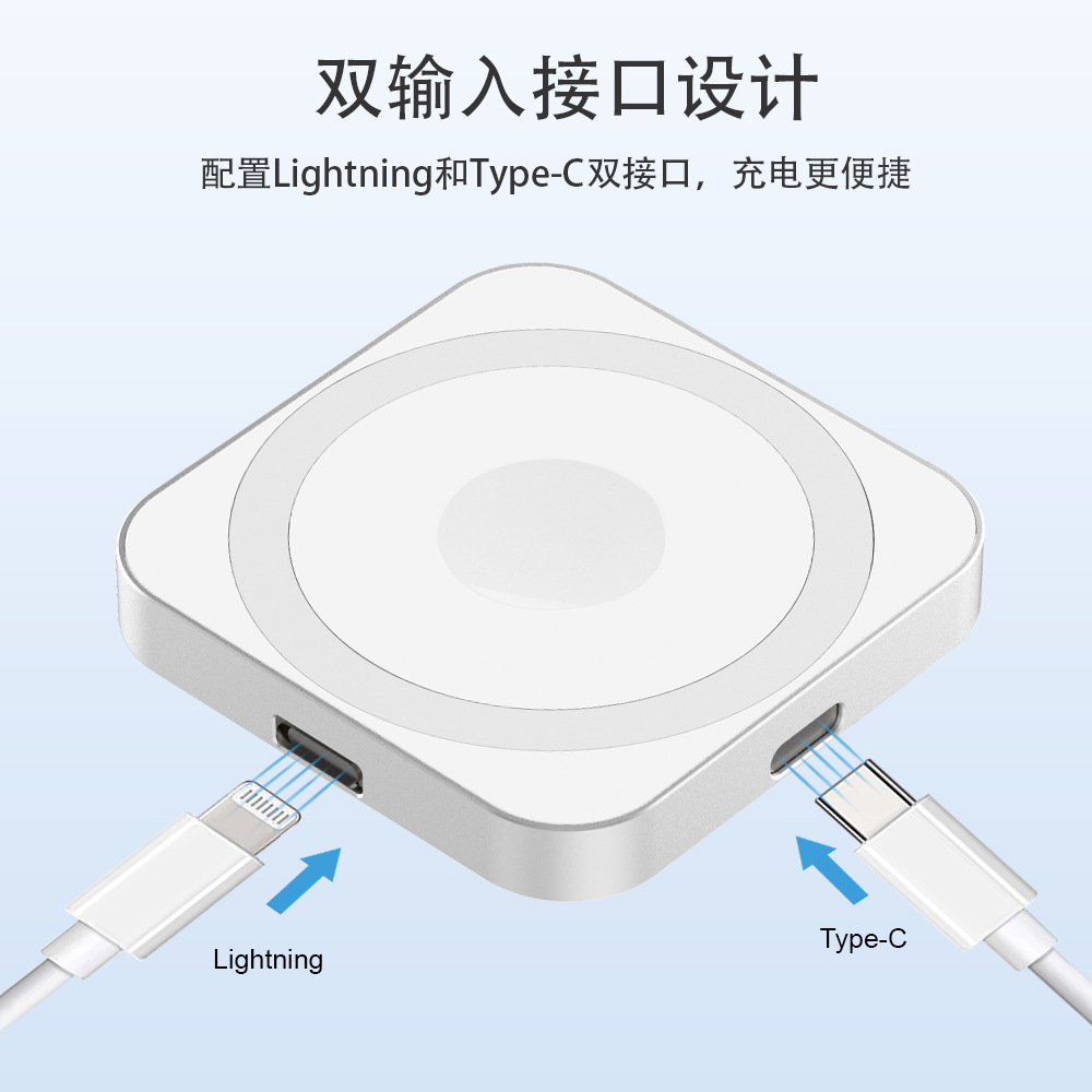 Suitable for mobile phones, Apple watches, wireless headphones, portable multi-functional 15W magnetic three-in-one wireless charger Application Scenario