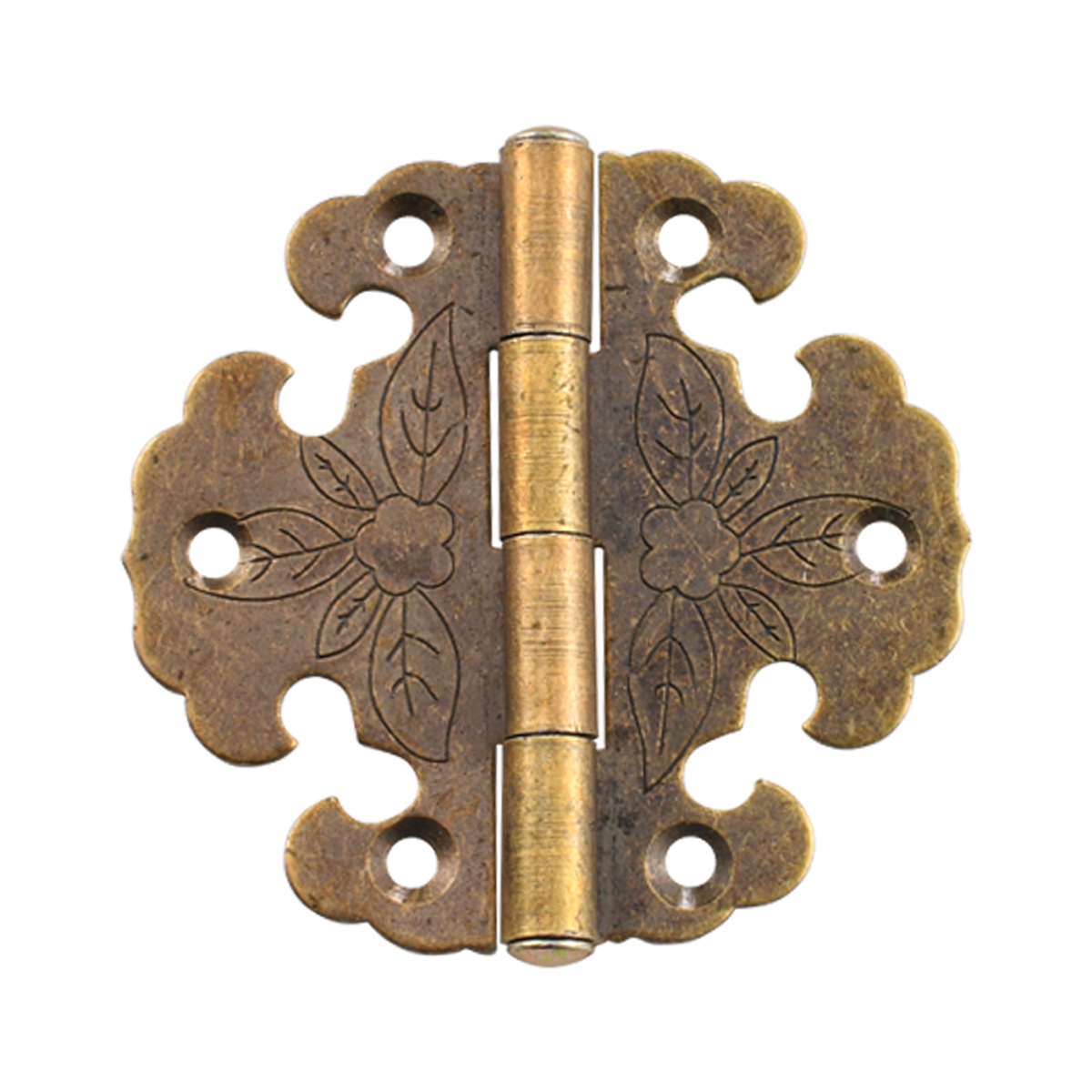 Copper-style antique iron sheet hinges, old-fashioned external hinge wardrobes, camphor wood box furniture, external copper hinges, antique bronze Item Picture