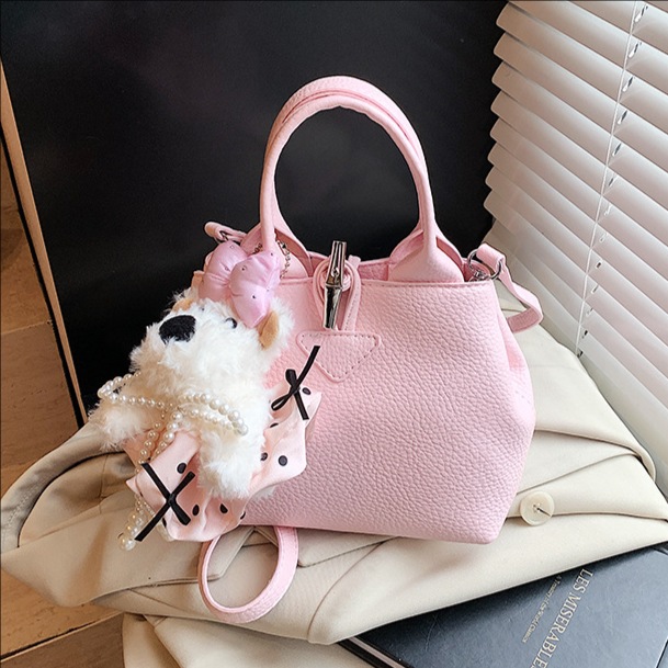 The 2025 new high-end, fashionable and stylish hand-held bucket bag is a trendy and versatile casual solid color single-shoulder crossbody bag for women full figure