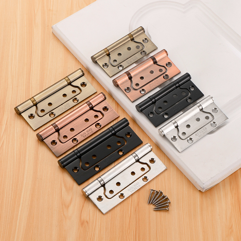 Stainless steel mother and child hinges, 4-inch 10 cm bearing wooden door, bedroom door, silent folding hinge, slot-free hinge, loose-leaf full figure