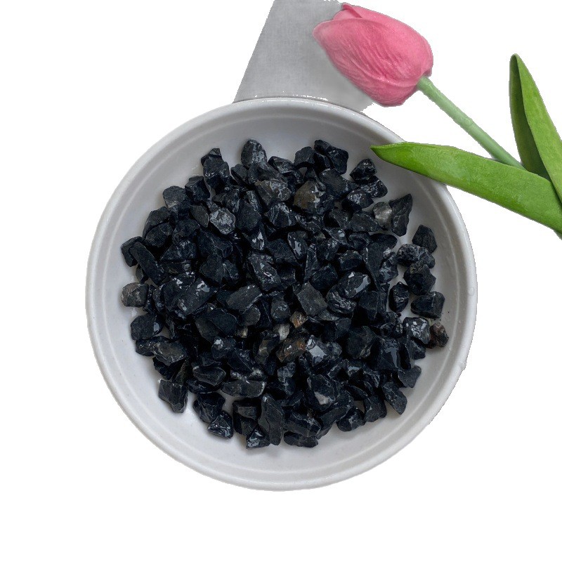 Black gravel manufacturer direct delivery, black gravel for garden landscaping, black water-washed stone in stock, quick dispatch Item Picture