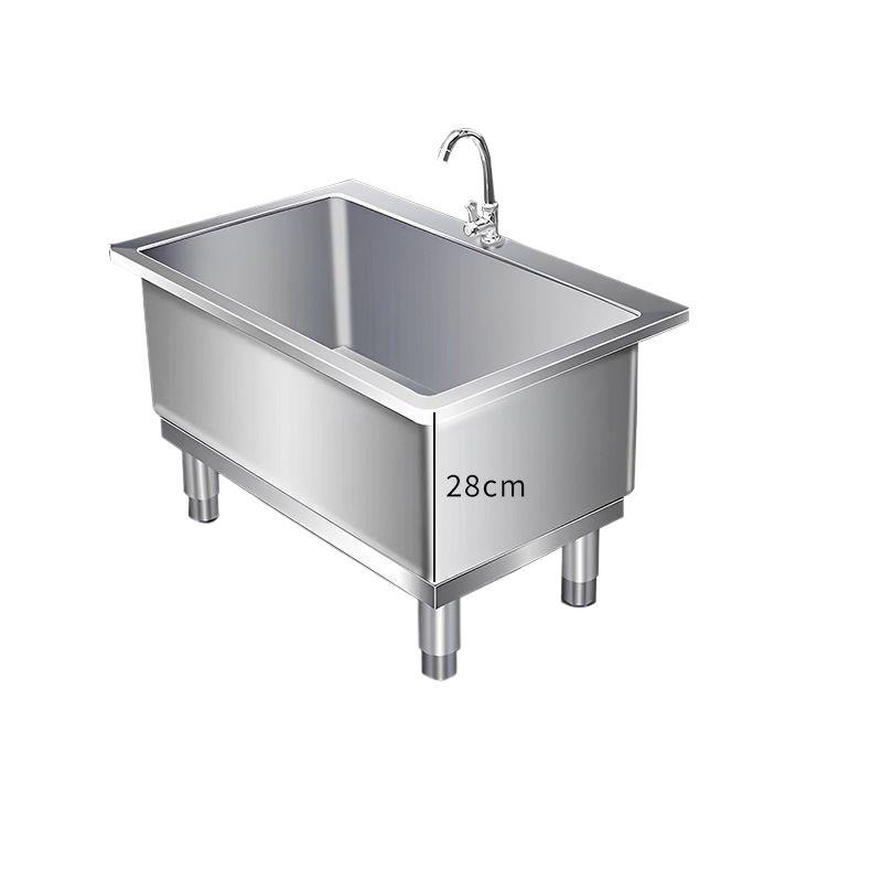 Stainless steel mop sink, commercial kitchen, commercial sink, raised integrated washing sink, mop sink, water storage sink, hand-washing sink Item Picture