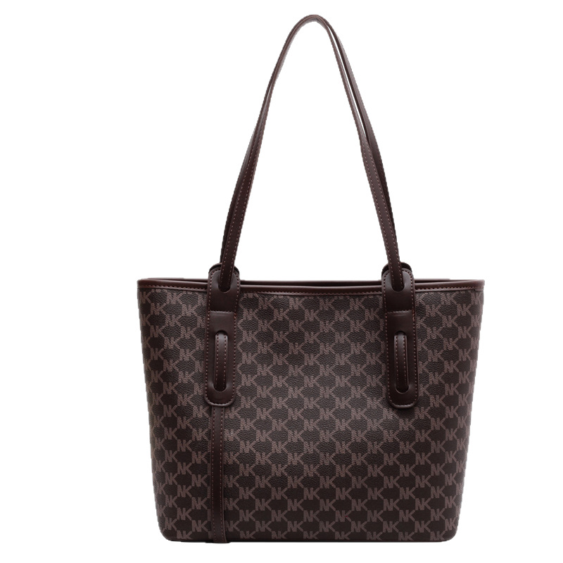 Factory-customized wholesale of large-capacity retro commuter bags, casual tote bags, printed letter hand-held large bags, single-shoulder bags Item Picture