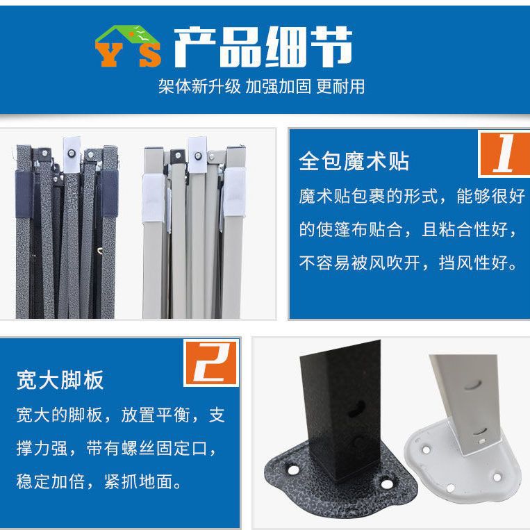 Folding tent stand, stall tent stand, square outdoor advertising tent, epidemic prevention retractable four-corner tent, Zhao Zhizhou Application Scenario