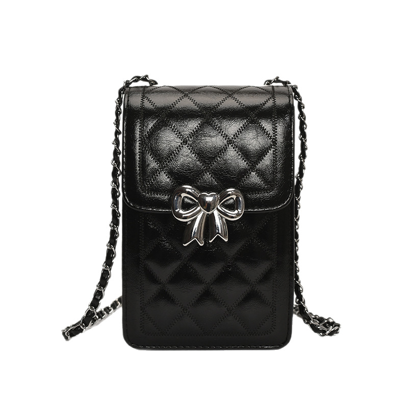 A new 2025 mini phone bag with a unique design and quality, featuring a casual Korean-style, fashionable and versatile diamond-shaped single-shoulder crossbody Item Picture