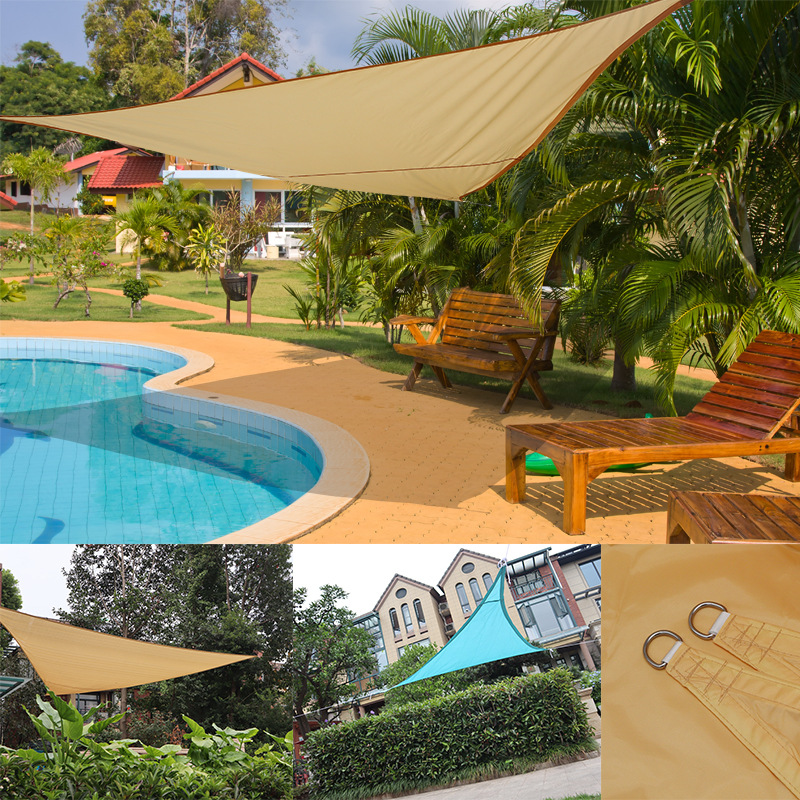 The best-selling triangular sail 2.4*2.4*2.4 waterproof and sun-proof sunshade sail outdoor products sunshade canopy canopy Oxford fabric full figure
