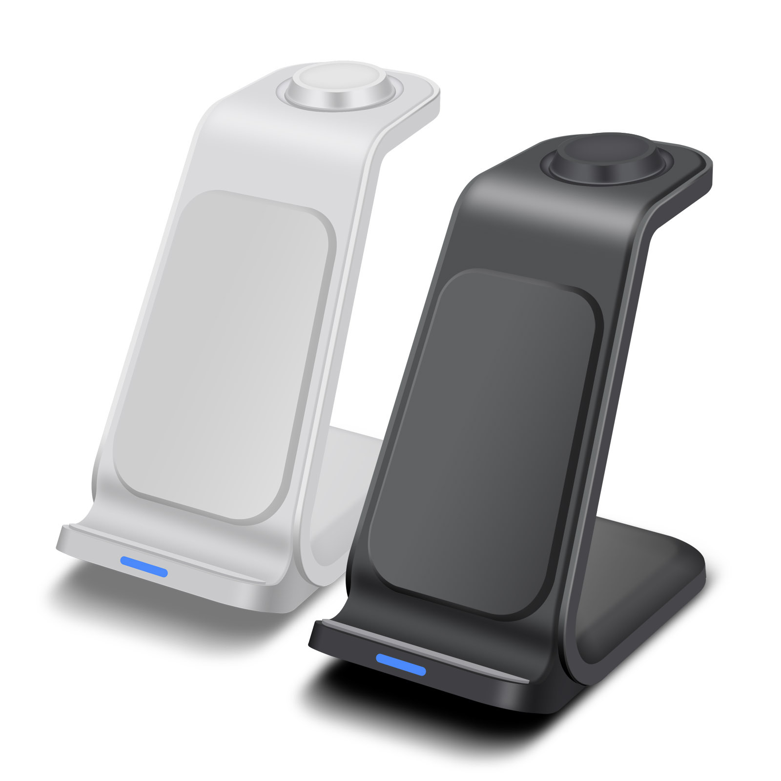 The FDGAO/ vertical 3-in-1 wireless charger is suitable for fast charging of Samsung and Apple mobile phones and headphones Item Picture