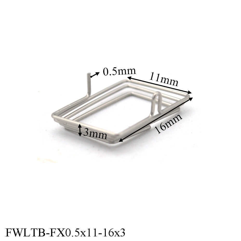 Square touch spring 16x11x3, stainless steel nickel-plated square solderable touch sensor key spring Specification drawing