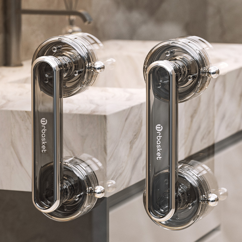 Songtai suction cup door handle, bathroom sliding door, glass door, refrigerator handle, cabinet, toilet lid suction cup handrail Specification drawing