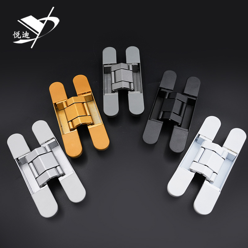 Hidden invisible door three-dimensional hinge, concealed door, concealed three-dimensional adjustable concealed hinge, hidden door hinge, cross hinge Specification drawing
