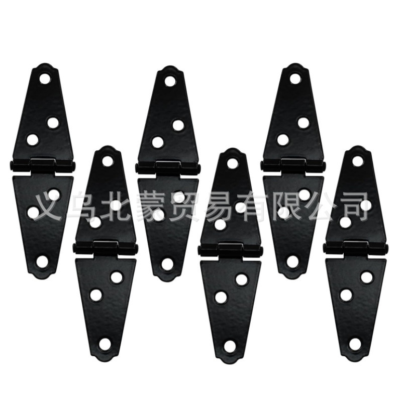 Lightweight straight hinges, straight hinges, Type A hinges, Type A hinges, triangular hinges, doors and Windows, black shed hinges details Picture