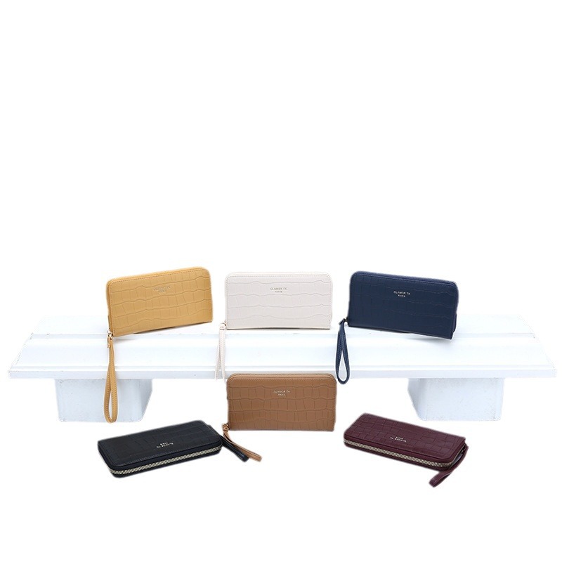 Women's wallet, a stylish PU leather long zipper phone case wallet with a high-end feel Item Picture