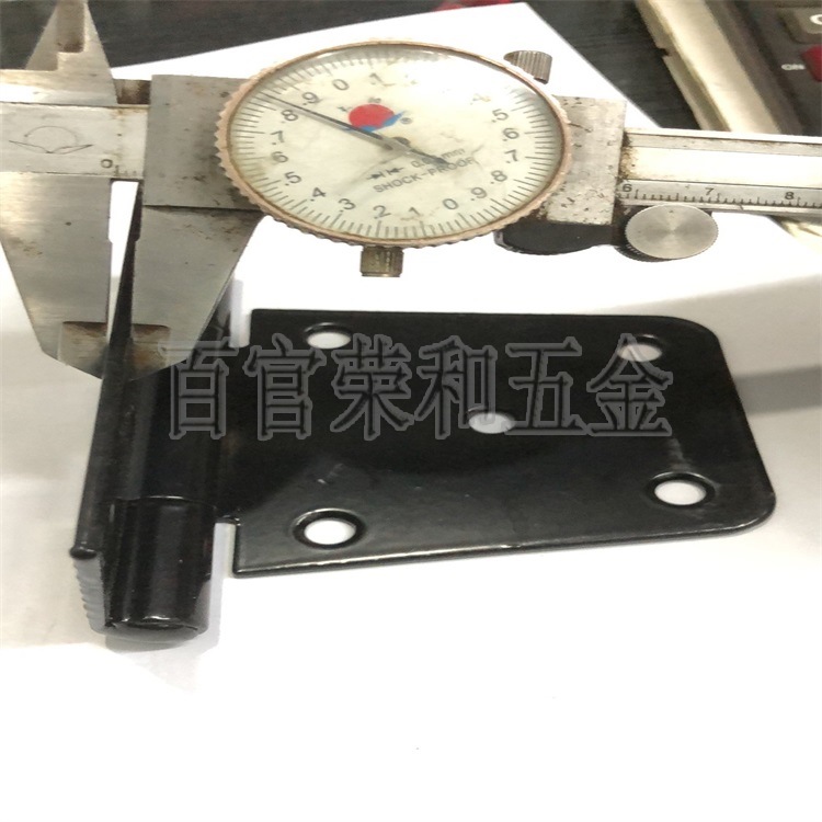 Ronghe Factory's new type of flat Angle hinge door and window hinge hinge slotted bearing door black paint 3.5-inch Item Picture