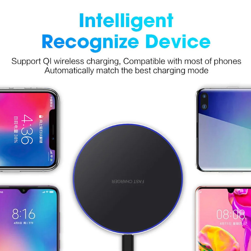Wireless charging, direct charging for mobile phones, 15W mobile phone wireless charger, fast charging, portable, mini, flash charging, universal and intelligent Application Scenario