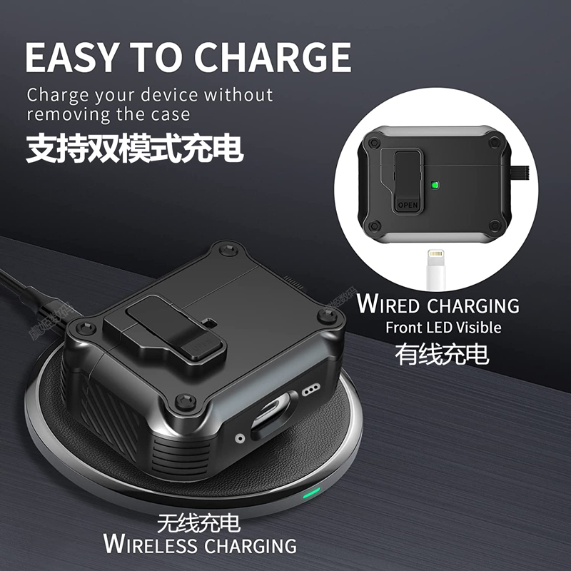 The Airpods Pro2 earphone case is compatible with the Apple 3rd generation protective case, and the AirPods 4 automatic Flap pro 2nd generation Specification drawing