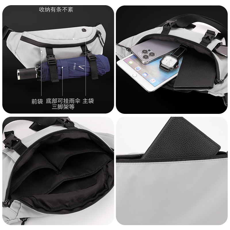 WEPOWER's new unisex chest bag, a casual and high-end waist bag, is fashionable, trendy and versatile. It's a single-shoulder crossbody bag Application Scenario