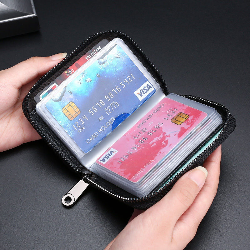 This is a compact and anti-theft card case for women, featuring multiple card slots and a large capacity. It is a driver's license holder with multiple card slots and a one-piece card bag for men Specification drawing