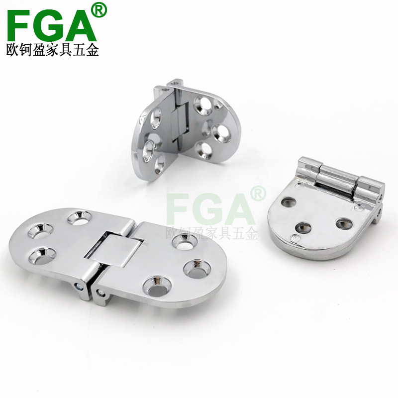 Thickened zinc alloy flip folding hinge hinge, upper flip folding dining table accessory, 180-degree folding bar counter hinge Specification drawing