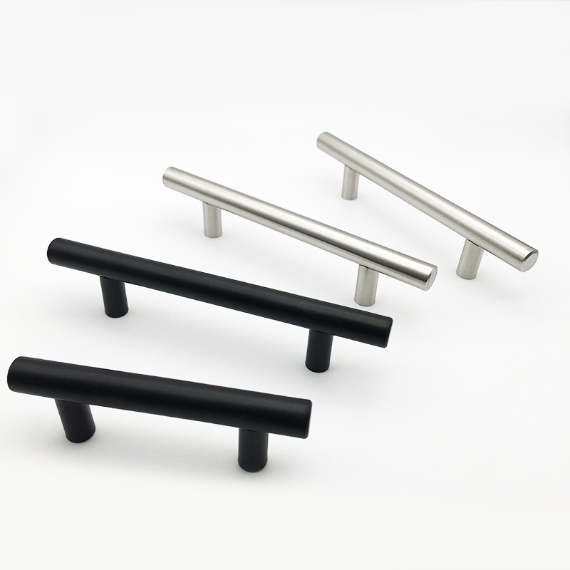 T-shaped handle, kitchen drawer door handle, round tube connection handle, cabinet door, cabinet handle, furniture stainless steel handle Specification drawing