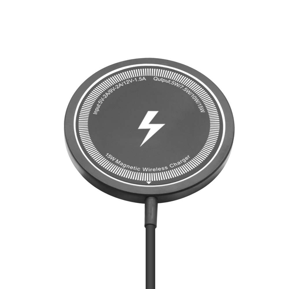 Magnetic wireless charging 15W mobile phone fast charging, cross-border wireless ultra-thin alloy tape Type-C cable magsafe wireless charging details Picture