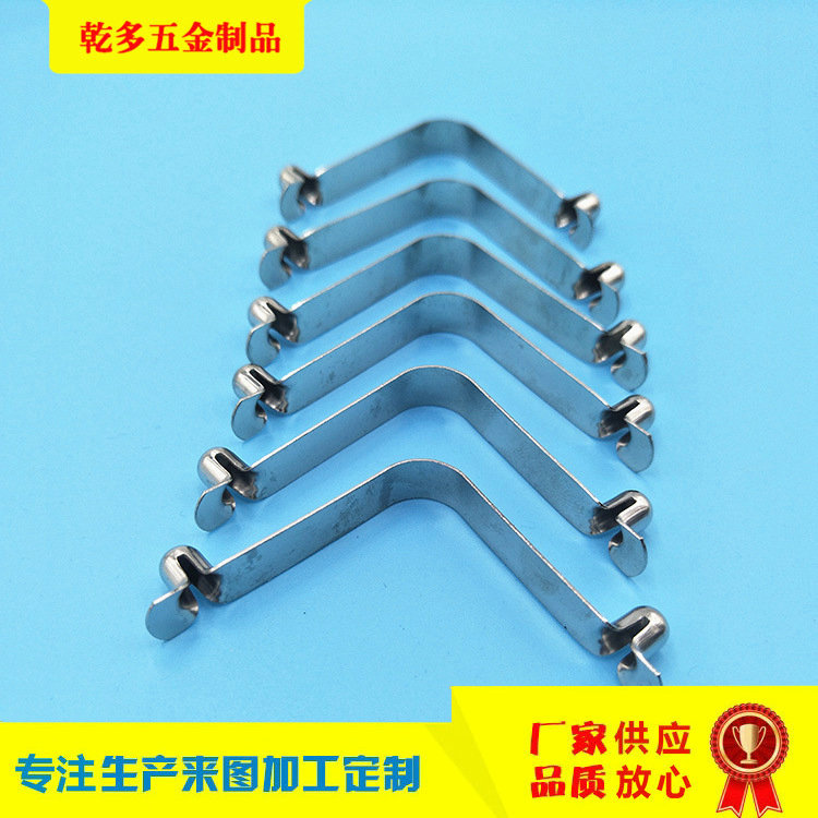 Factory direct sales of double-bead V-shaped spring pieces, stainless steel V-shaped spring pieces, and internal positioning clips Specification drawing