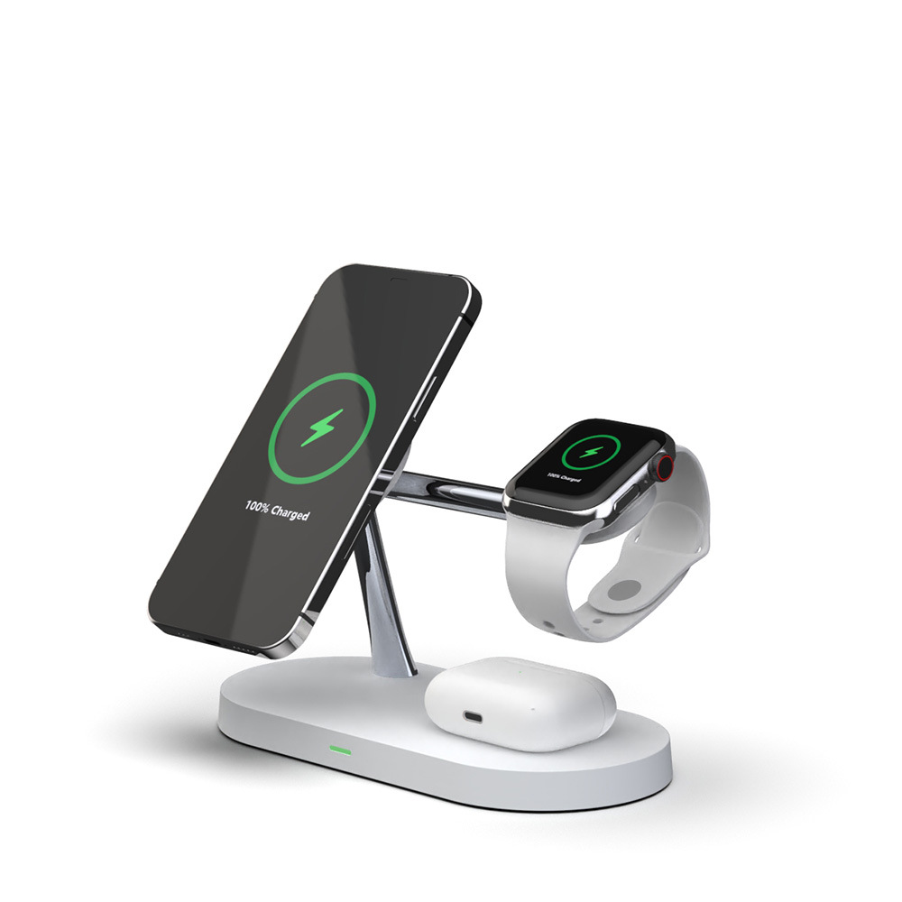 The new three-in-one magnetic wireless charger is suitable for 15W iPhone phone stand wireless charger Application Scenario