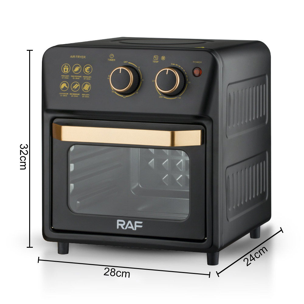 RAF electric oven, European standard 14L multi-functional household air fryer, fully automatic intelligent oven, fryer, visible baking Application Scenario