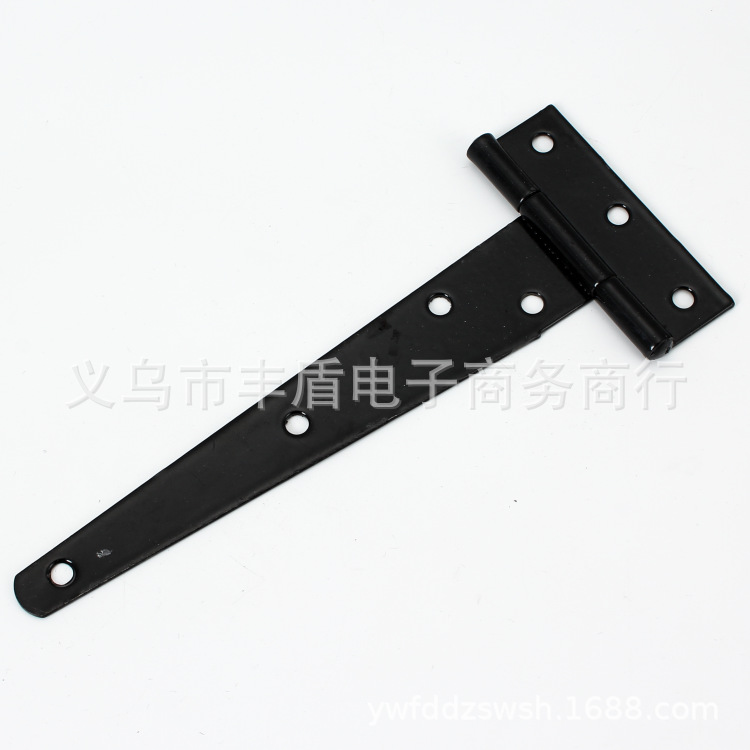Lightweight T-hinge, T-type hinge, triangular hinge, slotted bearing, door and window accessories, black paint, 2-inch - 12-inch details Picture