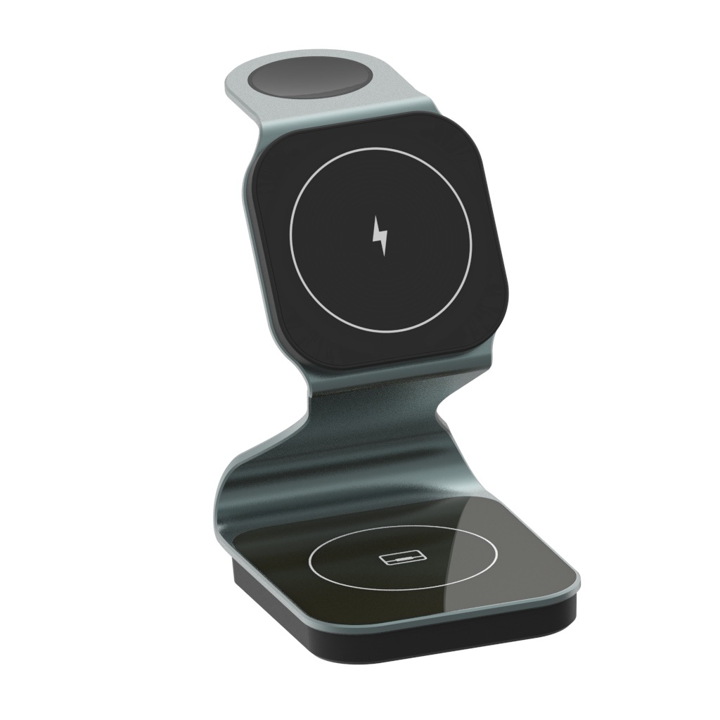 The new three-in-one wireless charger, magnetic, is compatible with Apple's magnetic phone stand for wireless fast charging of 15W Item Picture