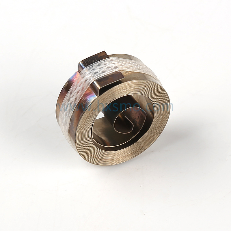 SUS stainless steel flat coil helical tension carbon brush motor cable telescopic coil constant force spring details Picture